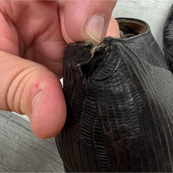 Traversi of Fratelli Dark Brown Lizard Skin Oxfords 9.5 D - Picture 6 of 11